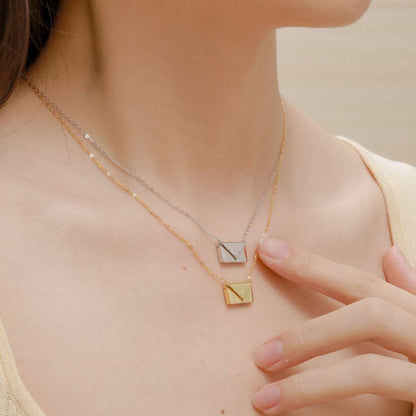 [Rosla]Envelope Heart Shape Mother's Day Necklace