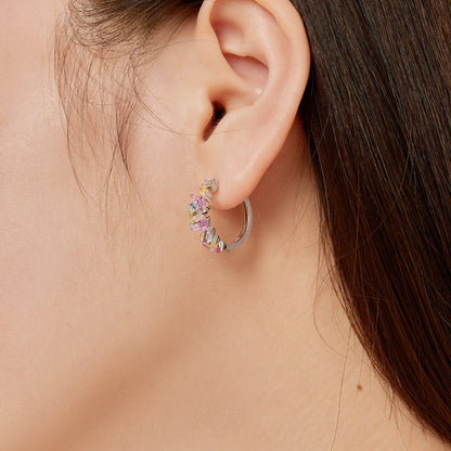 [Rosla]Dazzling Colorful Emerald Cut Daily Earrings