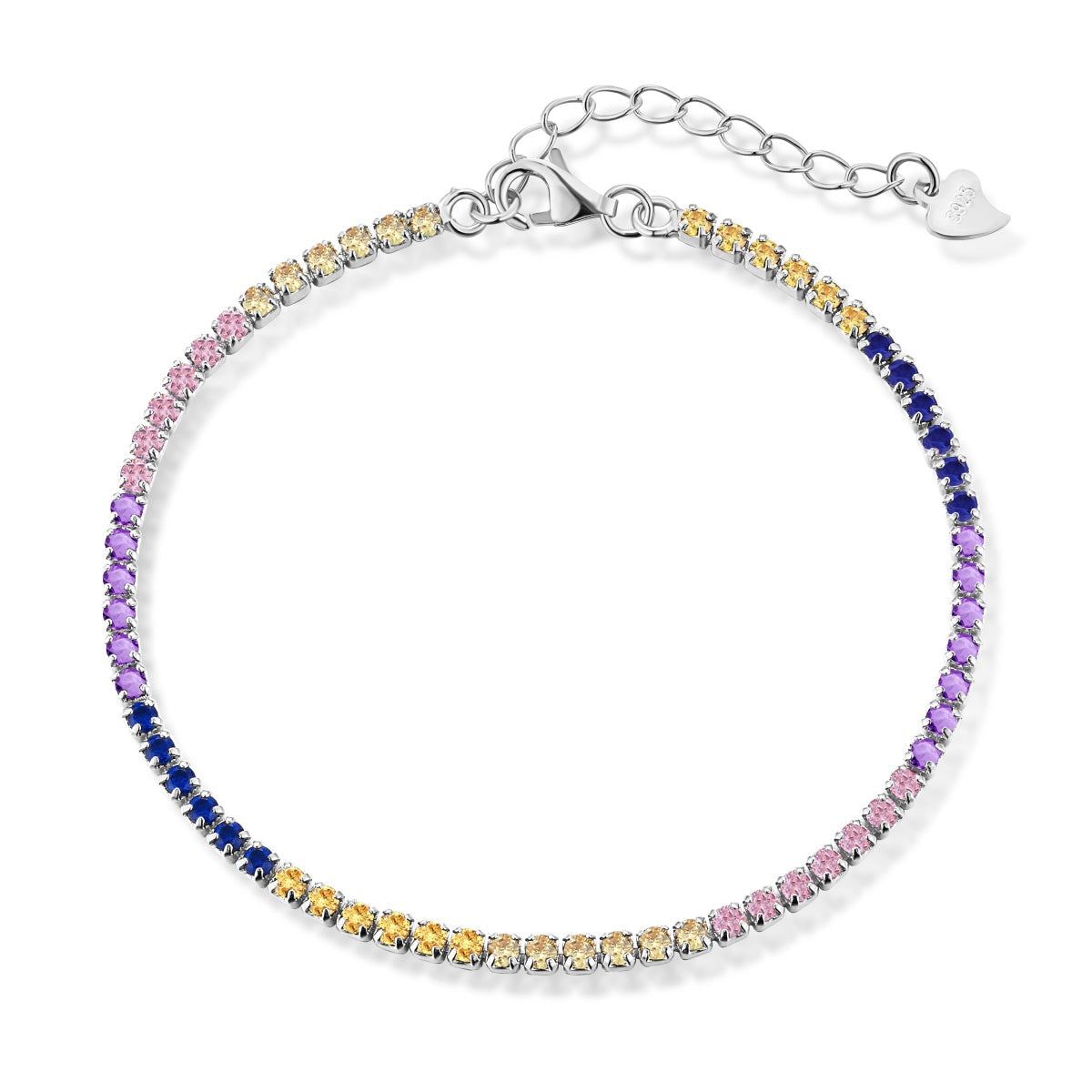 [Rosla]Radiant Shinning Princess Cut Tennis Bracelet