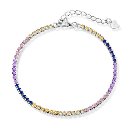 [Rosla]Radiant Shinning Princess Cut Tennis Bracelet