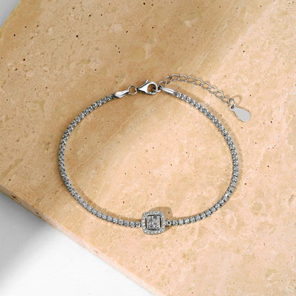 [Rosla]Luxurious Dazzling Square Shape Banquet Bracelet