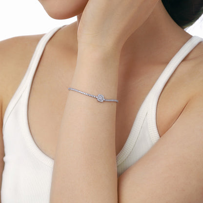 [Rosla]Luxurious Dazzling Square Shape Banquet Bracelet