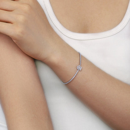 [Rosla]Luxurious Dazzling Square Shape Banquet Bracelet