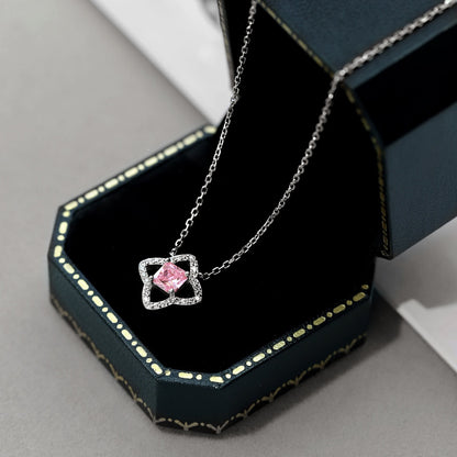 [Rosla]Exquisite Flower Shape Princess Cut Necklace