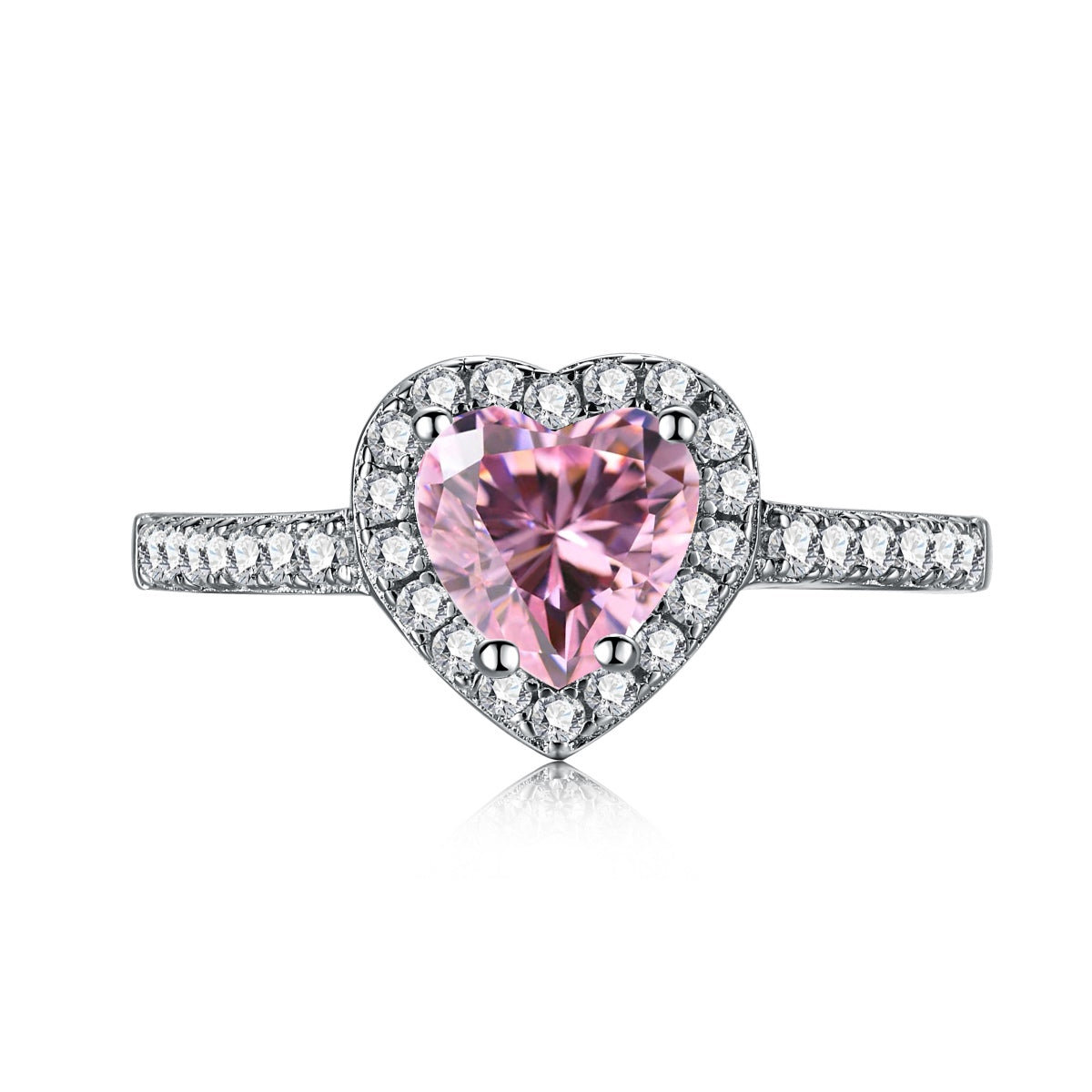 [Rosla]Eternity Splashy Romantic Heart Shape Lover Ring