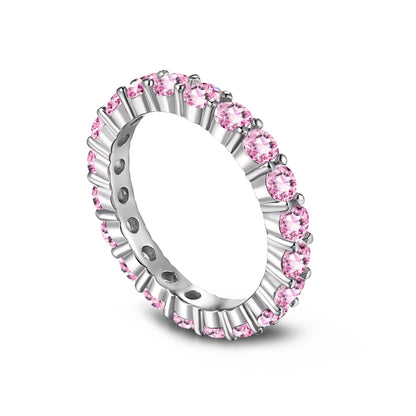 [Rosla]Sparkling Round Cut Tennis Ring