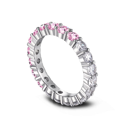 [Rosla]Sparkling Round Cut Tennis Ring