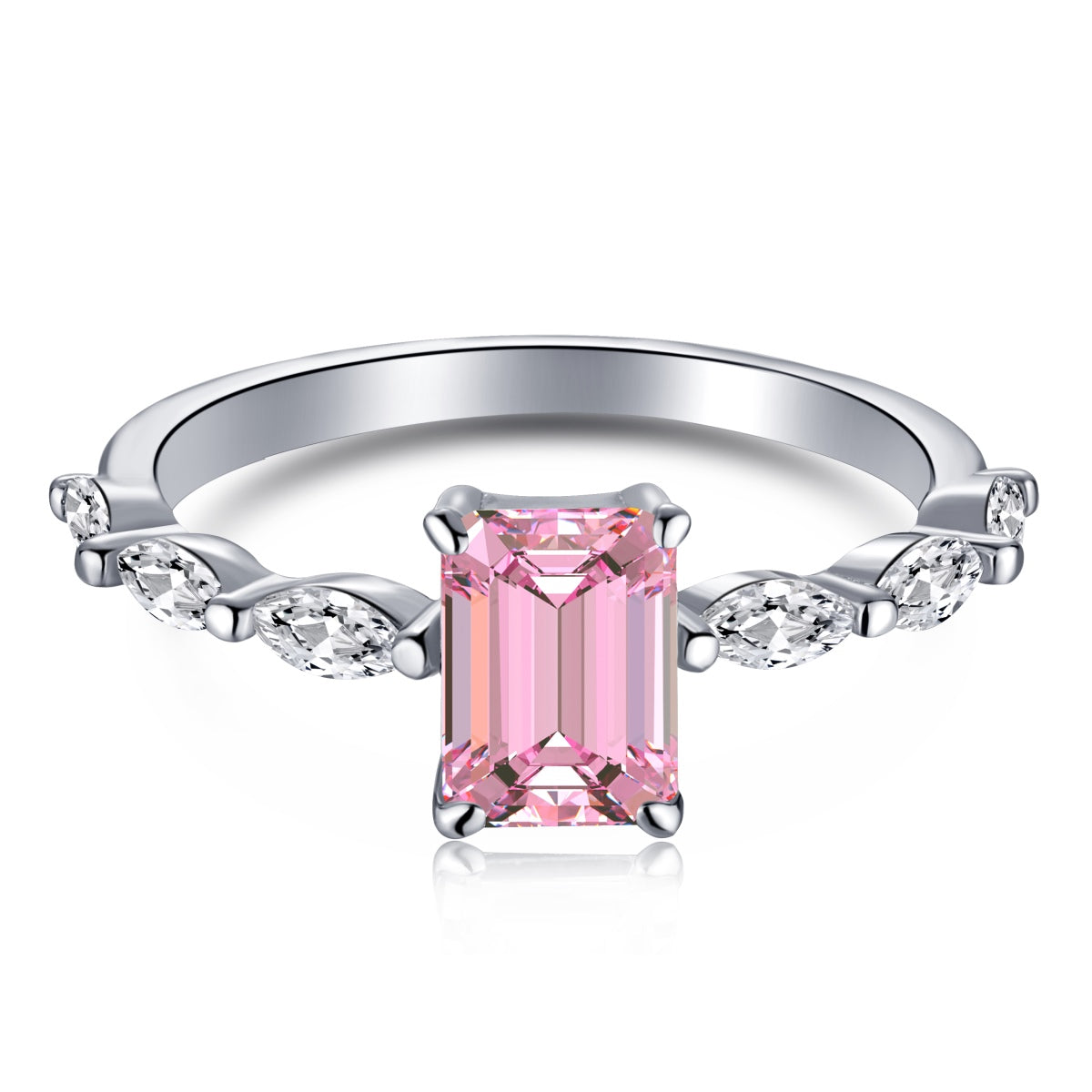 [Rosla]1.0 Carat Dainty Resplendent Radiant Cut Daily Ring