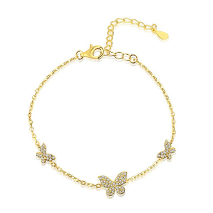 [Rosla]Delicate Butterfly Pendant Bracelet