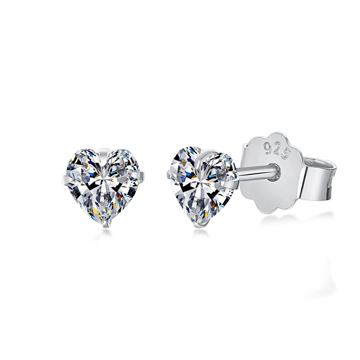 [Rosla]Sparkling Heart Shaped Simple Earrings