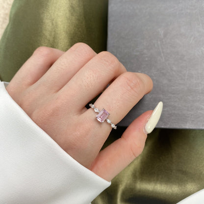 [Rosla]1.0 Carat Dainty Resplendent Radiant Cut Daily Ring
