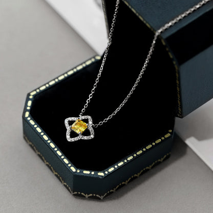 [Rosla]Exquisite Flower Shape Princess Cut Necklace