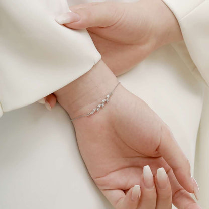 [Rosla]Elegant Wheat Leaves Shape Bracelet