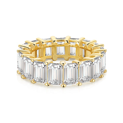 [Rosla]0.75 Carat Elegant Emerald Cut Tennis Ring