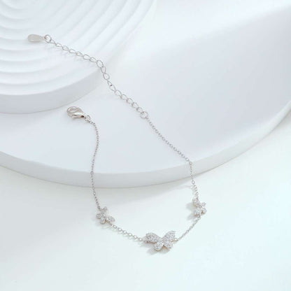 [Rosla]Delicate Butterfly Pendant Bracelet