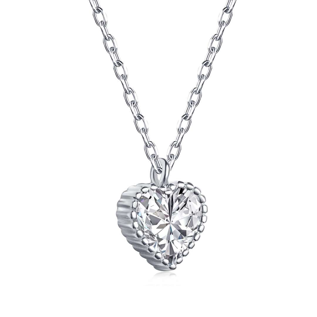 [Rosla]Ornate Heart Shape Necklace