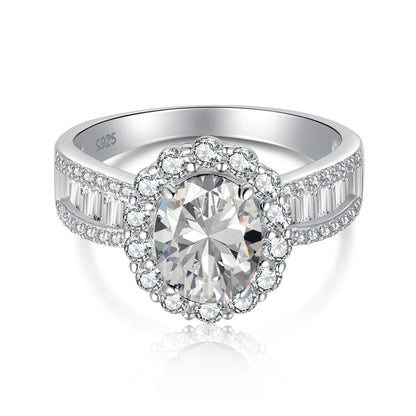 [Rosla]1.5 Carat Dazzling Charming Oval Cut Banquet Ring