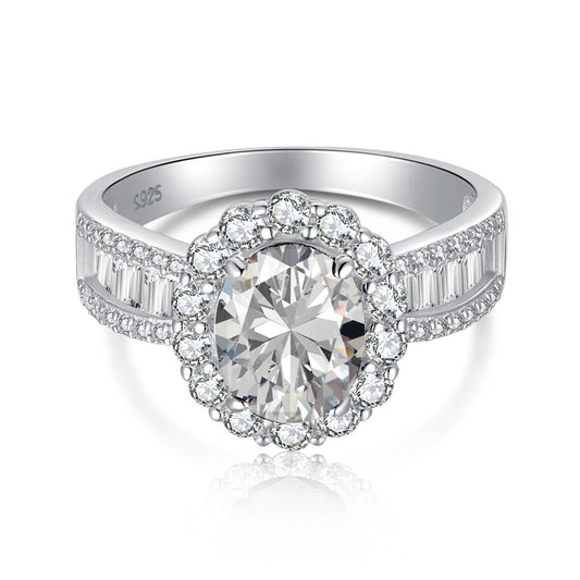 [Rosla]1.5 Carat Dazzling Charming Oval Cut Banquet Ring
