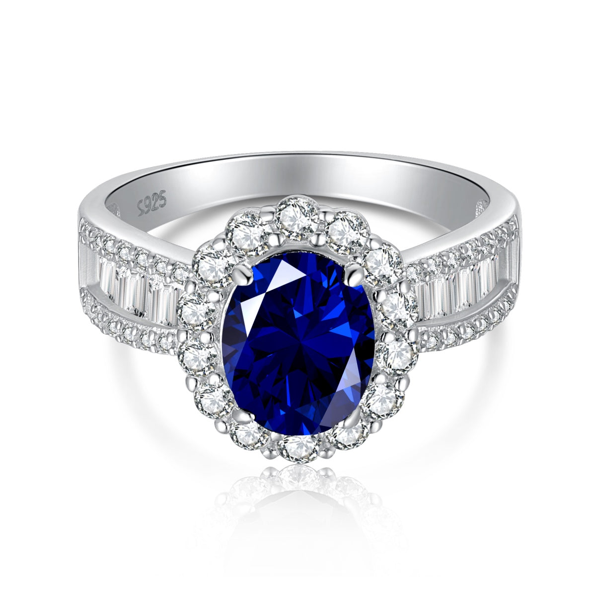 [Rosla]1.5 Carat Dazzling Charming Oval Cut Banquet Ring