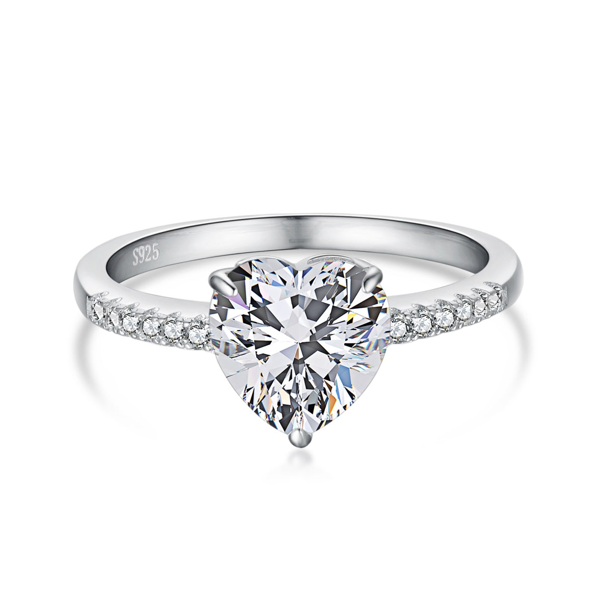 [Rosla]2.0 Carat Dazzling Lustrous Heart Cut Lover Ring