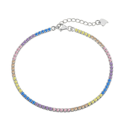 [Rosla]Dazzling Colorful Round Cut Daily Bracelet