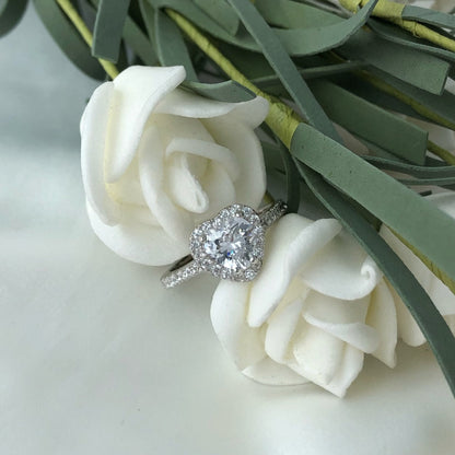 [Rosla]Eternity Splashy Romantic Heart Shape Lover Ring
