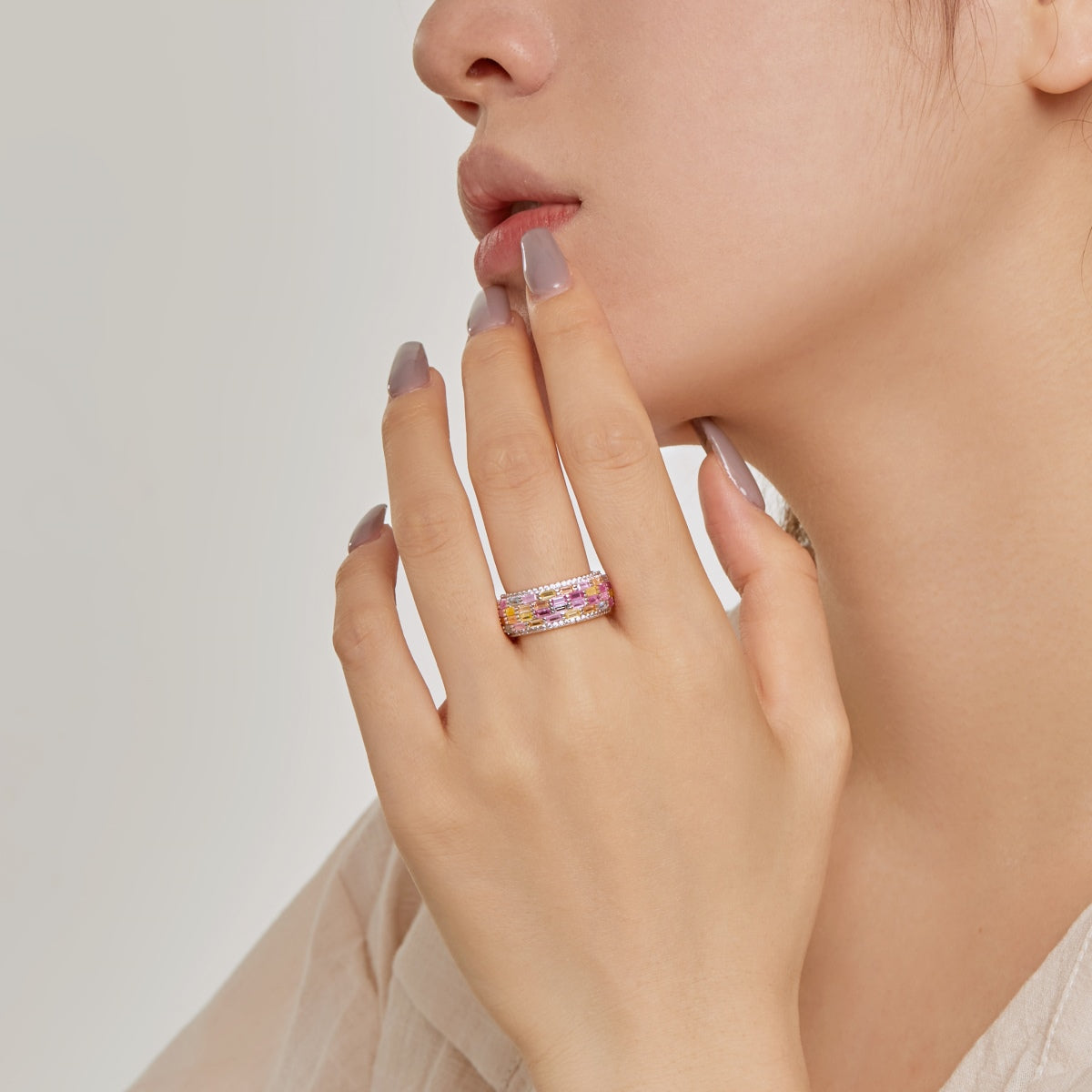 [Rosla]Radiant Colorful Radiant Cut Daily Ring