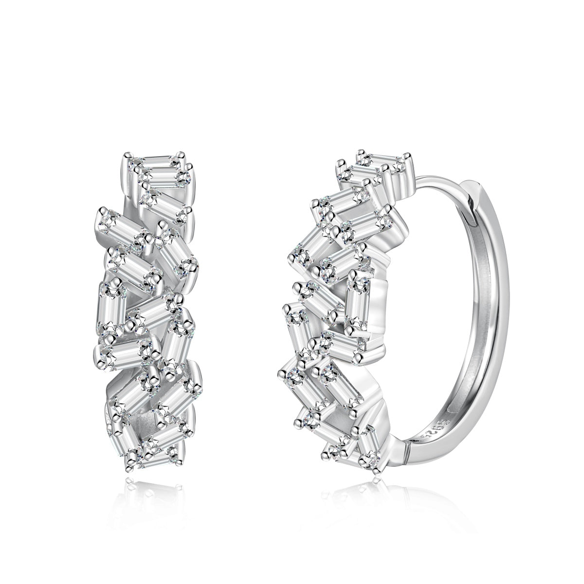[Rosla]Dazzling Colorful Emerald Cut Daily Earrings