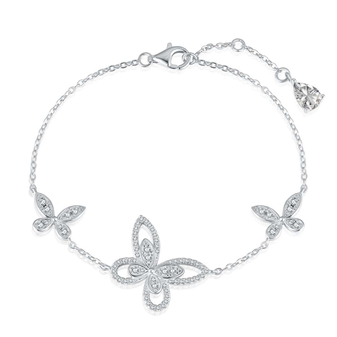 [Rosla]Delicate Butterfly Pendant Bracelet