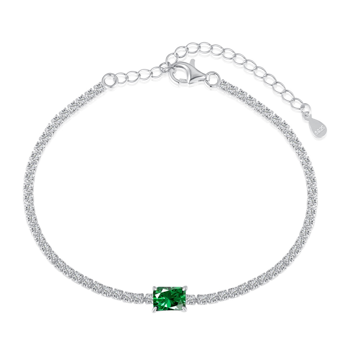 [Rosla]1.0 Carat Unique Emerald Cut Banquet Bracelet