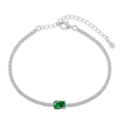 [Rosla]1.0 Carat Unique Emerald Cut Banquet Bracelet