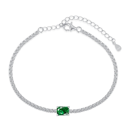 [Rosla]1.0 Carat Unique Emerald Cut Banquet Bracelet