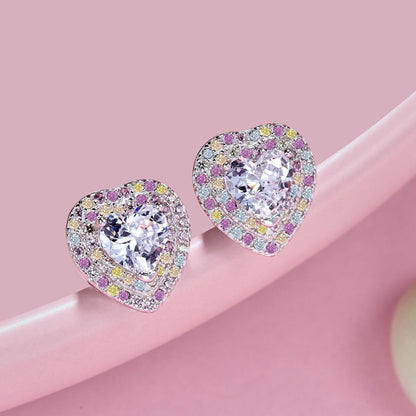 [Rosla]Dazzling Heart Shape Lover Earrings