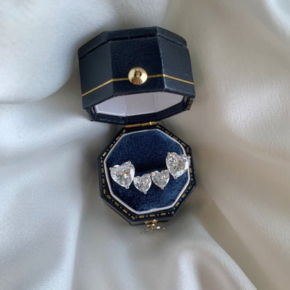 [Rosla]Double Heart-Shape Classic Princess Style Earrings