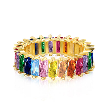 [Rosla]Unique Colorful Radiant Cut RIng