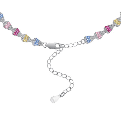 [Rosla]Radiant Colorful Rainbow Necklace