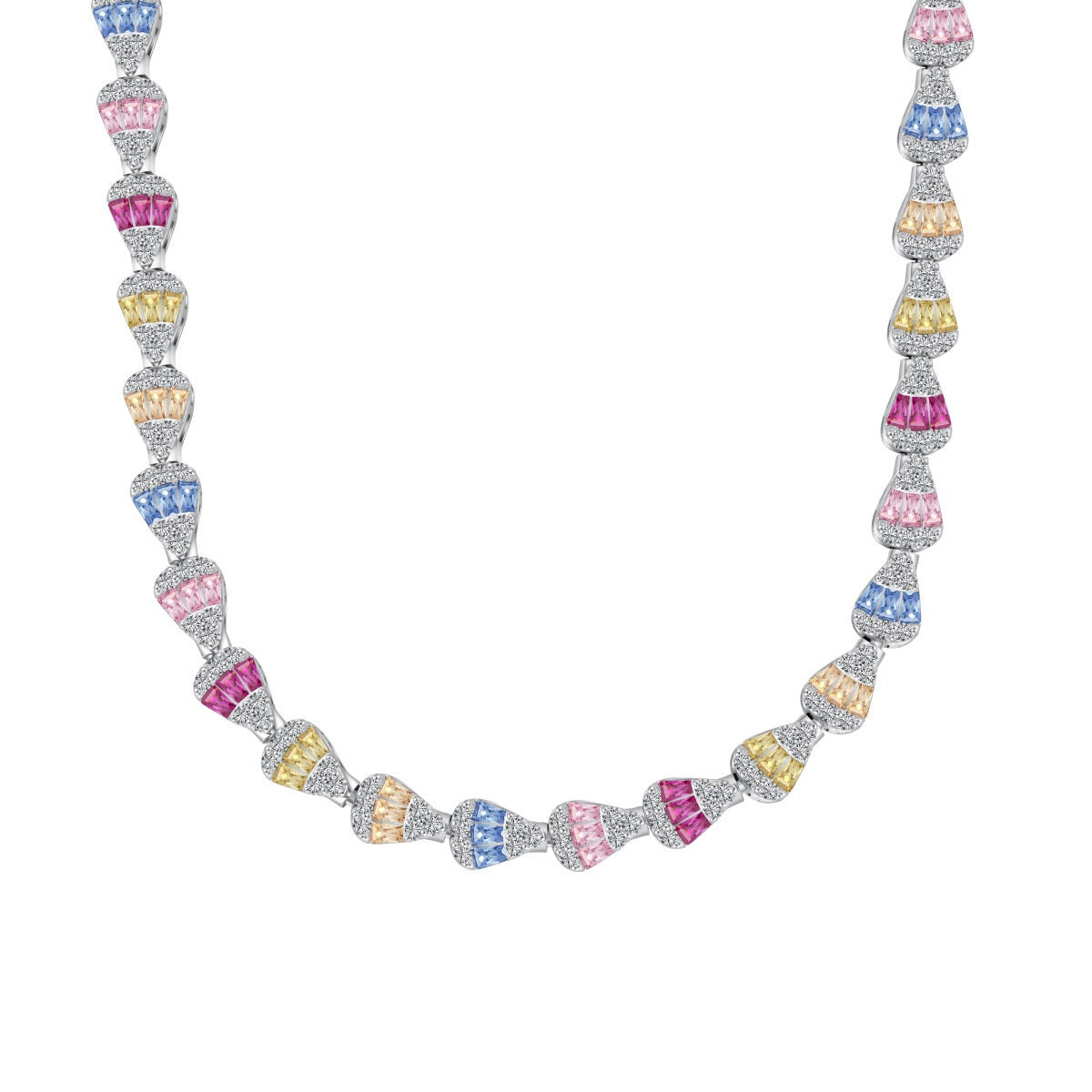 [Rosla]Radiant Colorful Rainbow Necklace