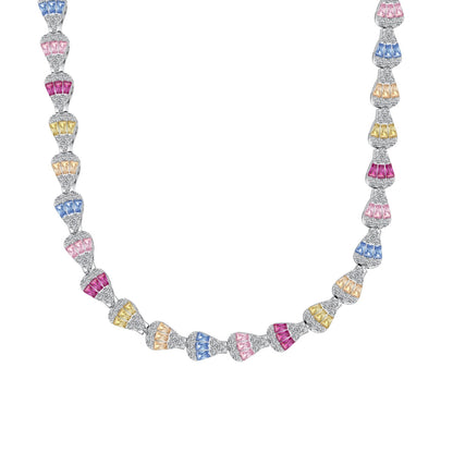 [Rosla]Radiant Colorful Rainbow Necklace