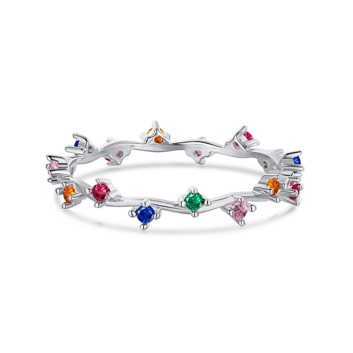 [Rosla]Radiant Colorful Round Cut Daily Ring
