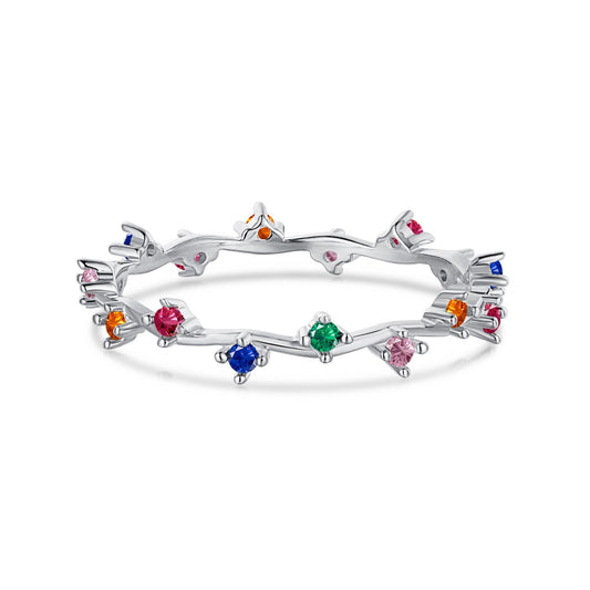[Rosla]Radiant Colorful Round Cut Daily Ring