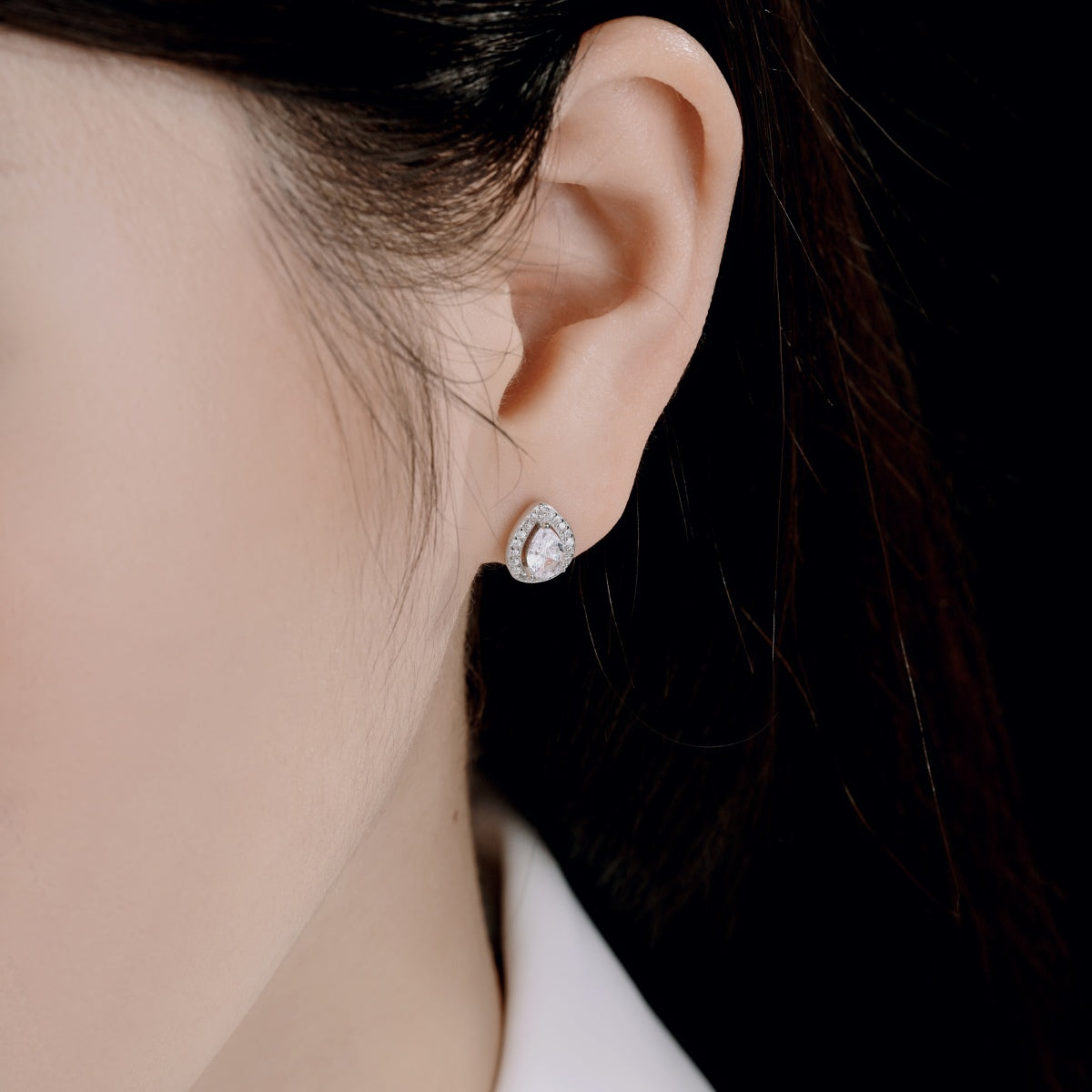 [Rosla]Luxurious Water Drop Shape Earrings