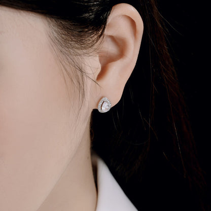 [Rosla]Luxurious Water Drop Shape Earrings