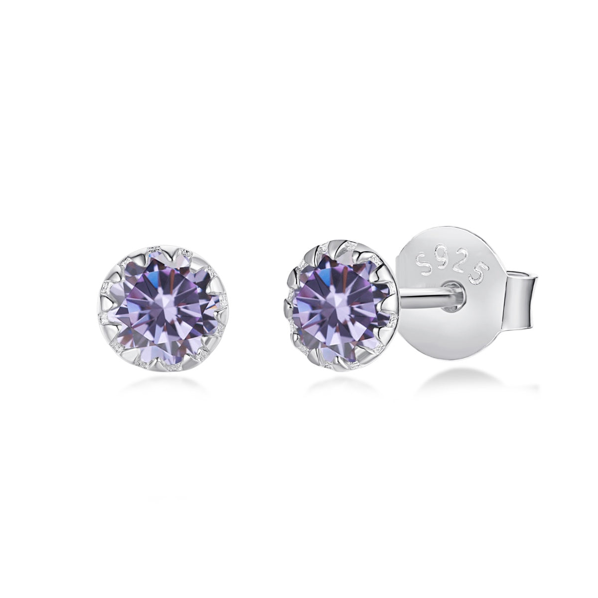 [Rosla]Sparkling Colorful Round Shape Earrings