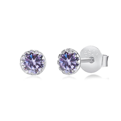 [Rosla]Sparkling Colorful Round Shape Earrings