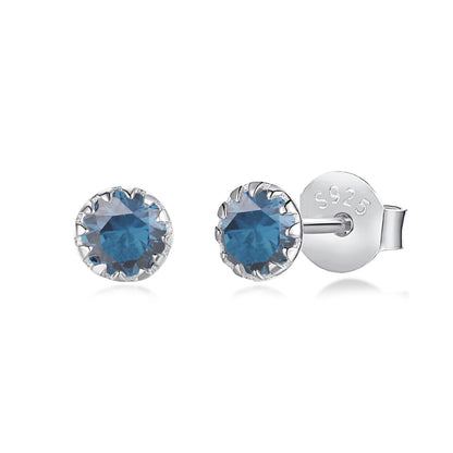 [Rosla]Sparkling Colorful Round Shape Earrings