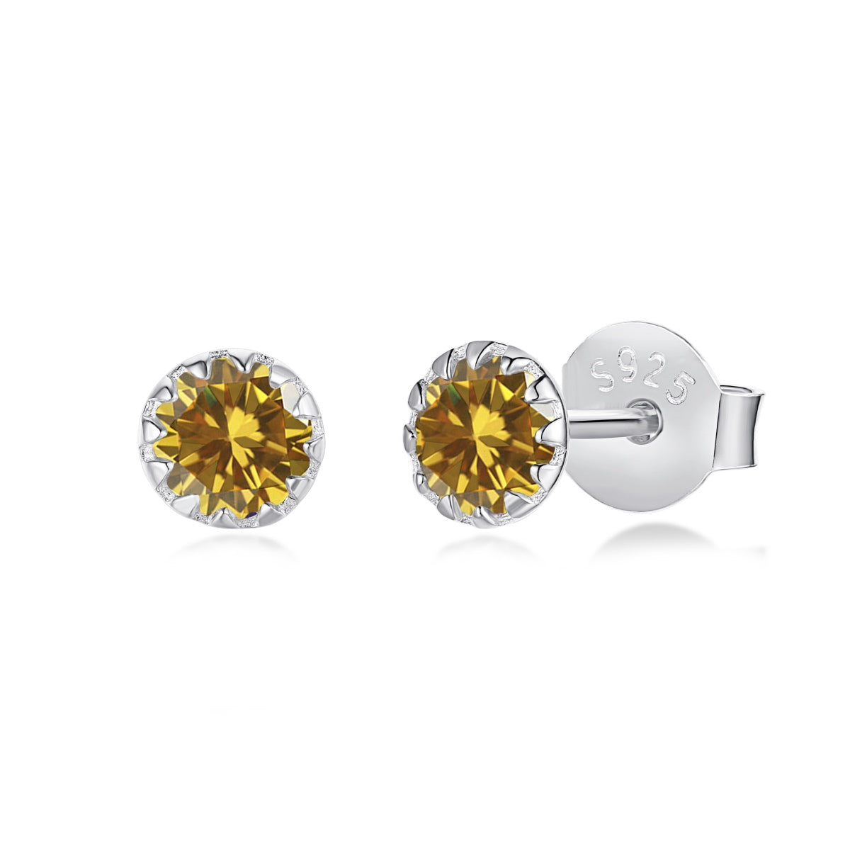 [Rosla]Sparkling Colorful Round Shape Earrings