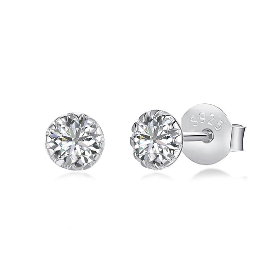 [Rosla]Sparkling Colorful Round Shape Earrings