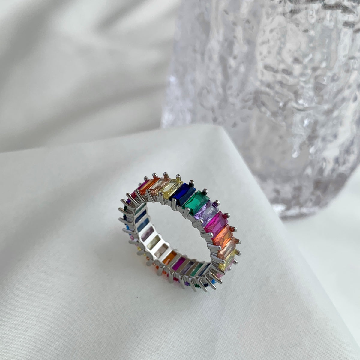 [Rosla]Unique Colorful Radiant Cut RIng