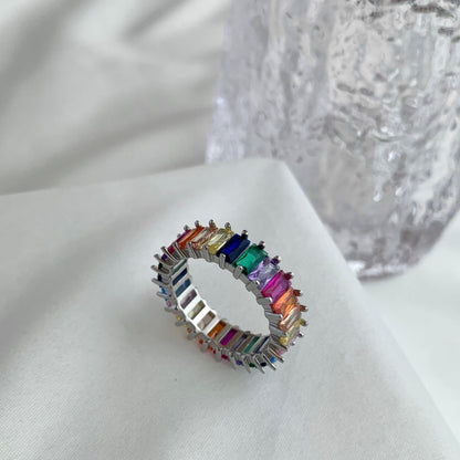 [Rosla]Unique Colorful Radiant Cut RIng