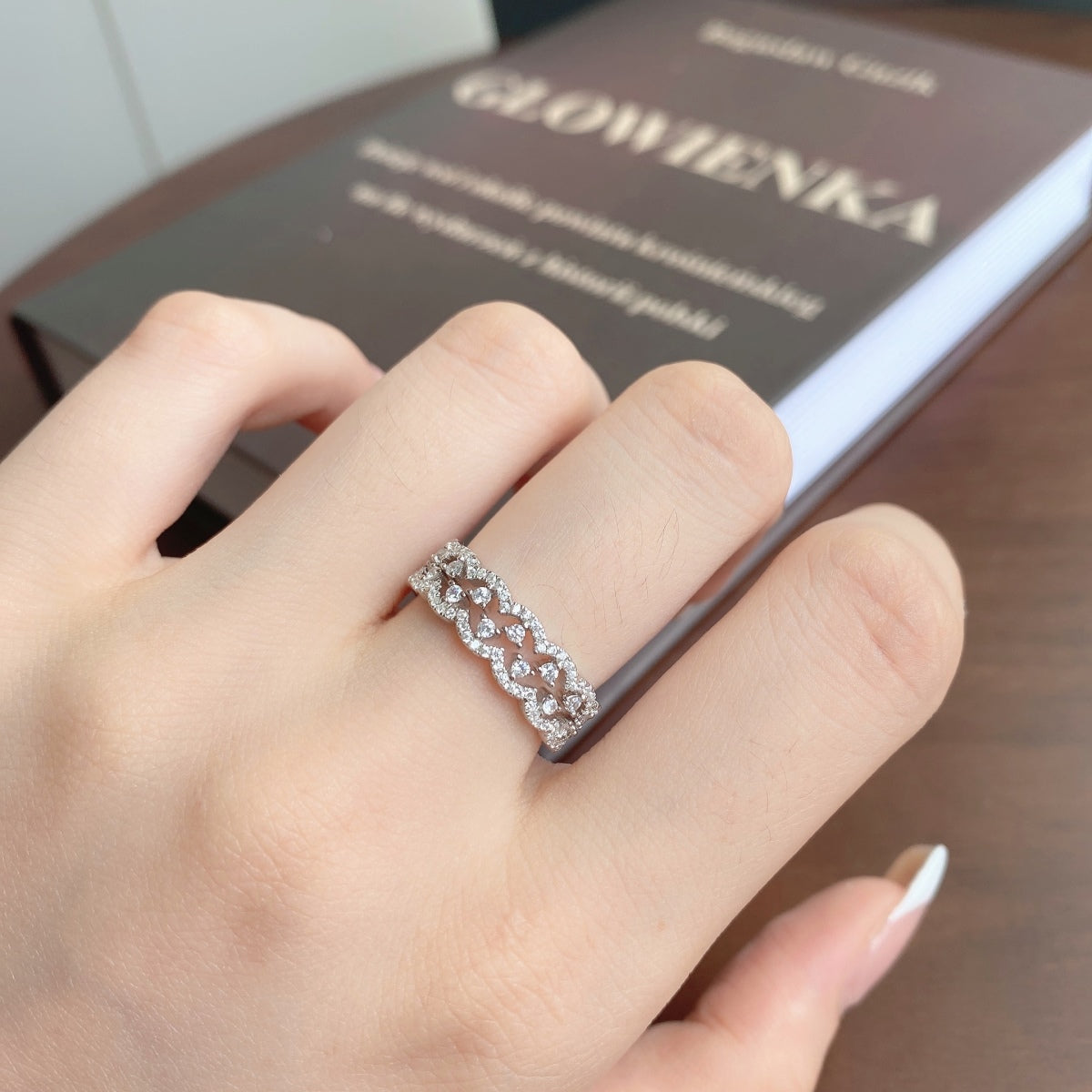 [Rosla]Elegant Resplendent Round Shape Party Ring